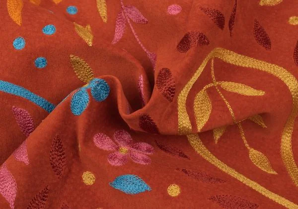 ラルフローレンRALPH LAUREN カラフル刺繍ピッグレザースカート 赤マルチ9 K-147861_013