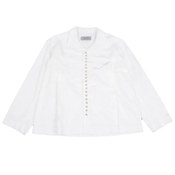 Professor. E Button Design Shirt Jacket White 50 K-147905_001