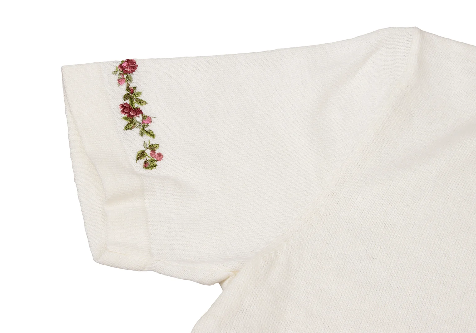 マドモアゼルノンノン　美品試着のみ刺繍入りポロシャツ Mademoiselle NONNON #snc マドモアゼルノンノン