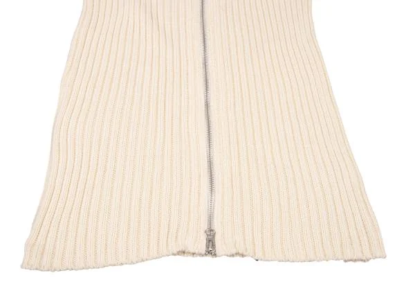 Theory Cotton Double Zip Sleeveless Hooded Rib Knit K-147932_006