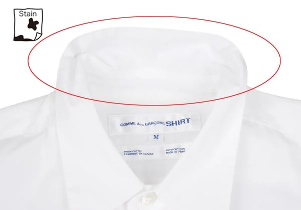コムデギャルソン シャツCOMME des GARCONS SHIRT ビッグスナップボタン半袖シャツ 白M K-147939_004