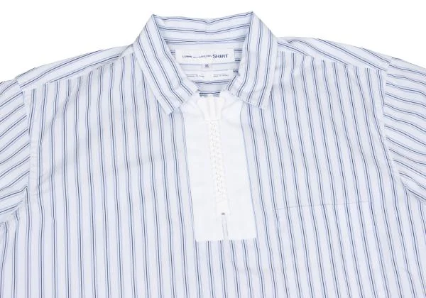COMME des GARCONS SHIRT Big Zip Pull Over Stripe Shirt K-147940_002