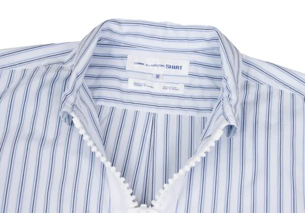 COMME des GARCONS SHIRT Big Zip Pull Over Stripe Shirt K-147940_005