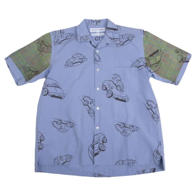 COMME des GARCONS SHIRT Car Drawing Printed Short Sleeve Shirt