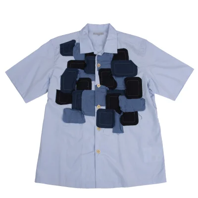 COMME des GARCONS HOMME Front Square Patch Short Sleeve Shirt