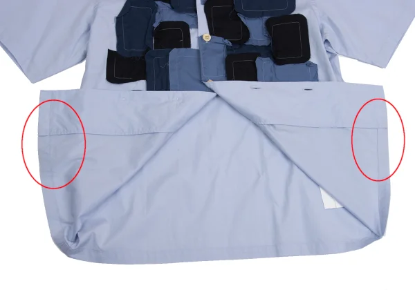 COMME des GARCONS HOMME Front Square Patch Short Sleeve Shirt K-147951_012