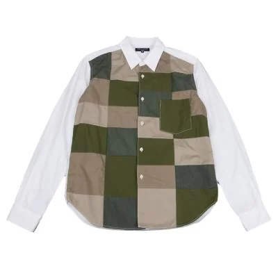 COMME des GARCONS HOMME Front Military Patchwork Shirt