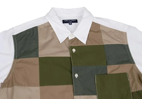COMME des GARCONS HOMME Front Military Patchwork Shirt K-147955_002