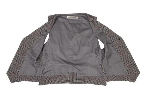 Mademoiselle NON NON Wool Checked Gilet Vest K-147978_009