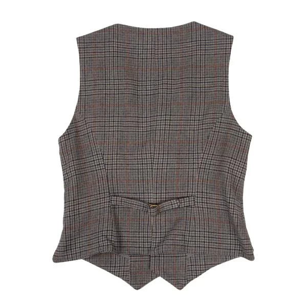 Mademoiselle NON NON Wool Checked Gilet Vest K-147978_010