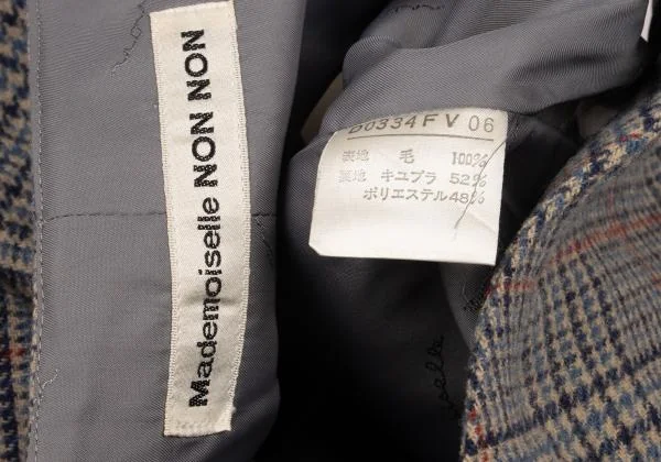 Mademoiselle NON NON Wool Checked Gilet Vest K-147978_014