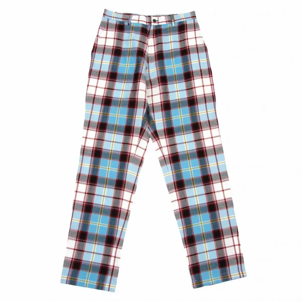【SALE】ワイズフォーメンY's for men シワ加工コットンリネンチェックパンツ