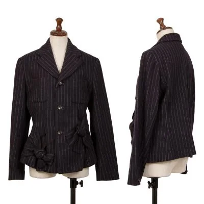 robe de chambre COMME des GARCONS Stripe Ribbon Wool Jacket
