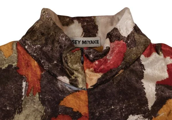 イッセイミヤケISSEY MIYAKE フローラルグラフィックプリントベロアワンピース マルチM K-148038_004