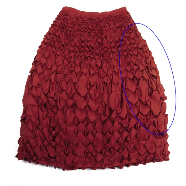 ISSEY MIYAKE Frill Tuck Poly Skirt K-148040_012