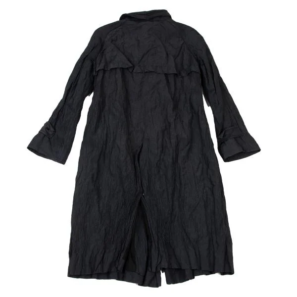 ISSEY MIYAKE HaaT Metal Blend Wrinkled Shawl Collar Coat K-148045_013