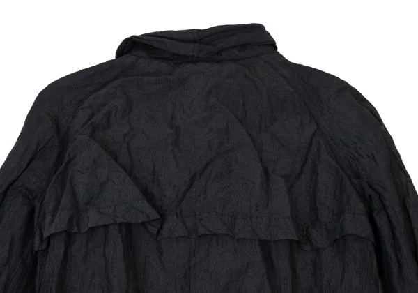 ISSEY MIYAKE HaaT Metal Blend Wrinkled Shawl Collar Coat K-148045_014