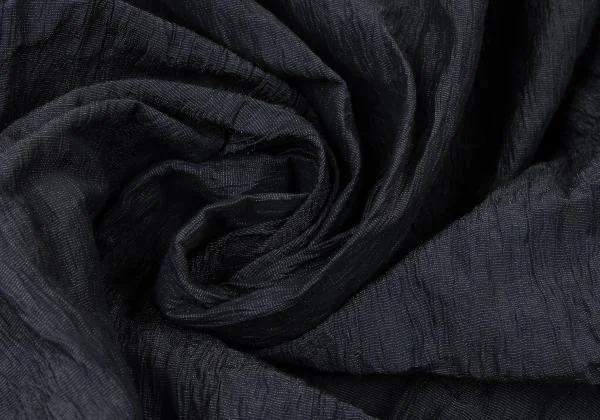 ISSEY MIYAKE HaaT Metal Blend Wrinkled Shawl Collar Coat K-148045_018
