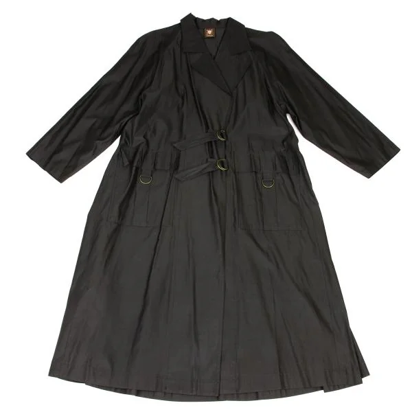 ANNE KLEIN Cupra Cotton Double Belt Coat K-148074_002