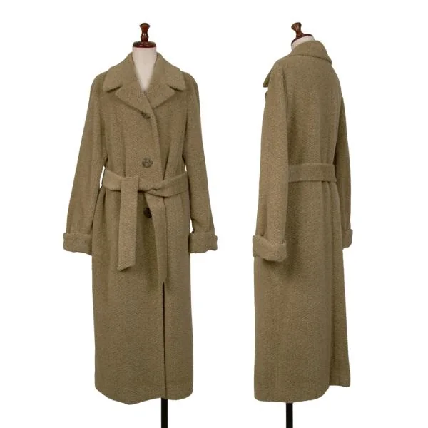 K OF KRIZIA Belted Double Sleeve Wool Coat Beige 40 K-148075_001