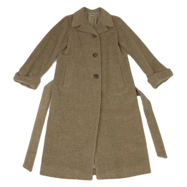 K OF KRIZIA Belted Double Sleeve Wool Coat K-148075_002
