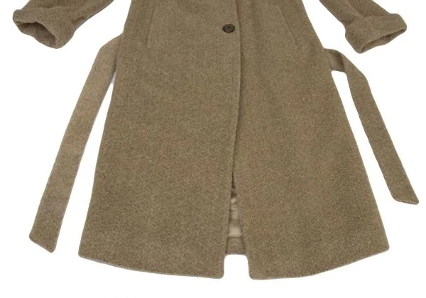 K OF KRIZIA Belted Double Sleeve Wool Coat K-148075_009