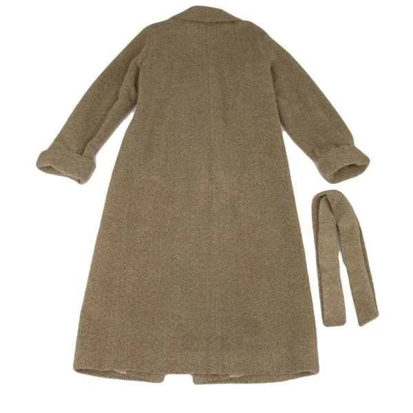 K OF KRIZIA Belted Double Sleeve Wool Coat K-148075_017