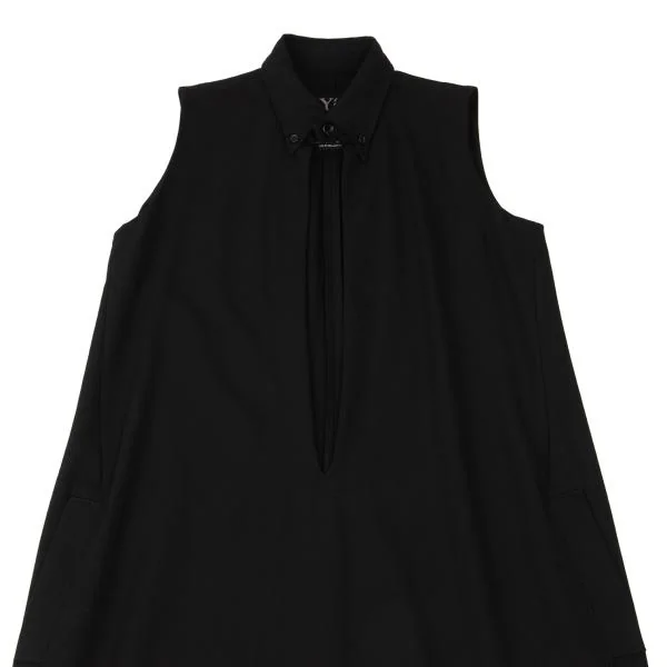 Y's Wool Gabardine Sleeveless Long Dress K-148124_003