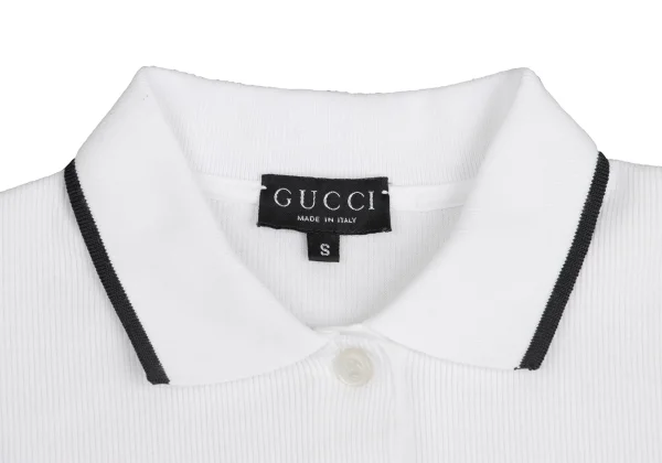 GUCCI Logo Patch Rib Cotton Polo Shirt K-148137_004