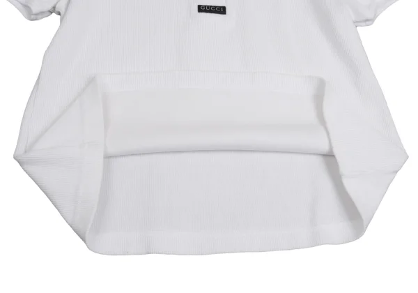 GUCCI Logo Patch Rib Cotton Polo Shirt K-148137_012