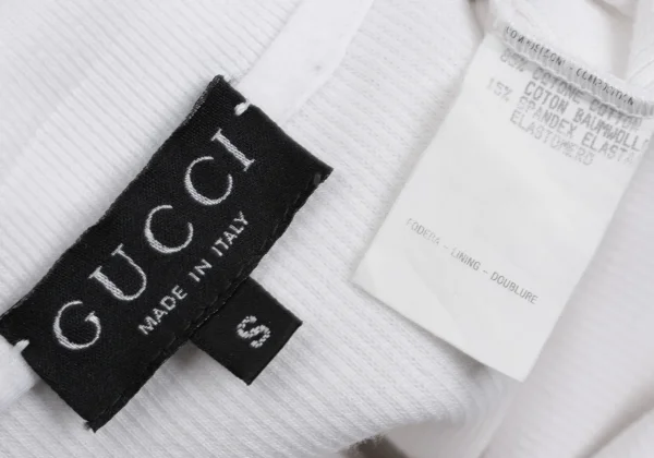 GUCCI Logo Patch Rib Cotton Polo Shirt K-148137_018