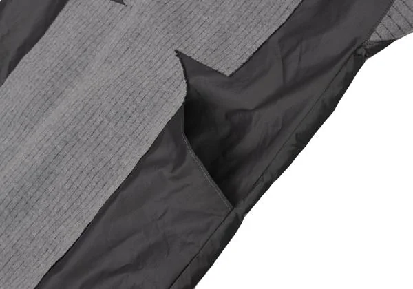 HIROKO BIS Poly Switching Stripe Wool Cotton Dress K-148146_007