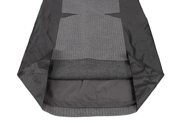 HIROKO BIS Poly Switching Stripe Wool Cotton Dress K-148146_008