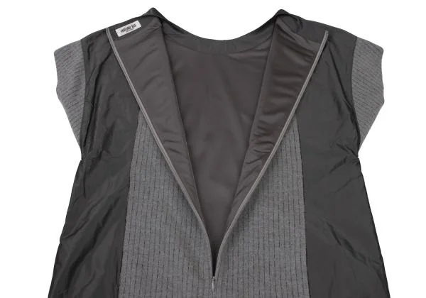 HIROKO BIS Poly Switching Stripe Wool Cotton Dress K-148146_011