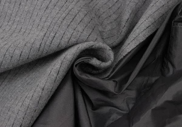 HIROKO BIS Poly Switching Stripe Wool Cotton Dress K-148146_012