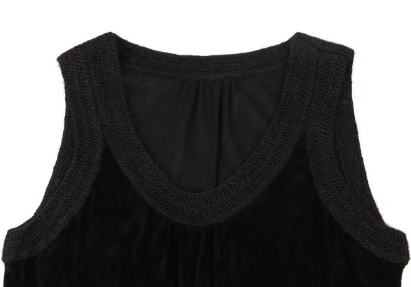 HIROKO BIS Knit Taping Velour Sleeveless Dress K-148148_003