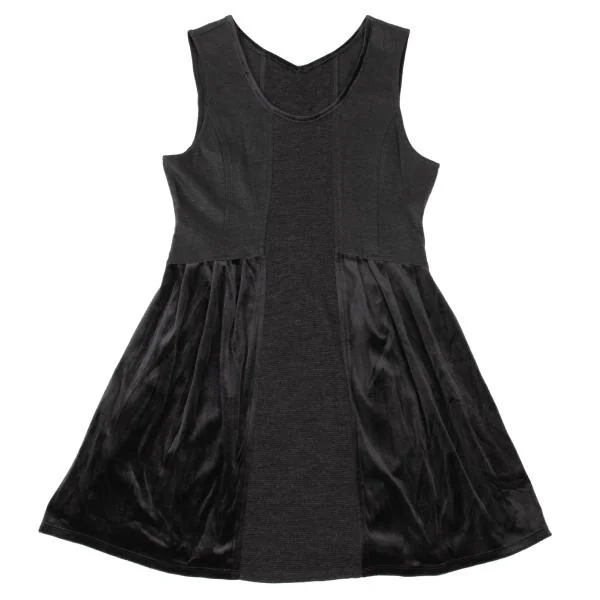 HIROKO BIS Velvet Switching Sleeveless Dress K-148152_002