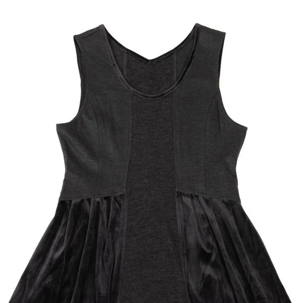 HIROKO BIS Velvet Switching Sleeveless Dress K-148152_003