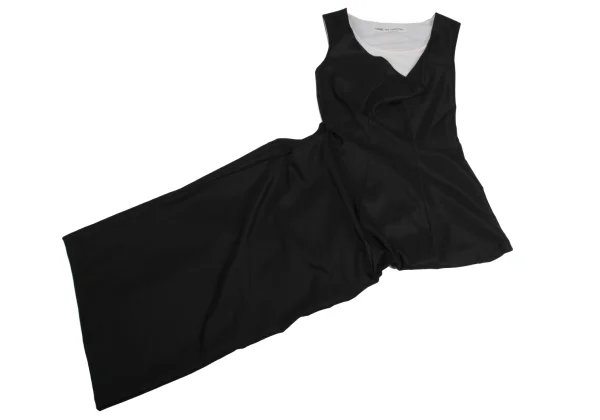 COMME des GARCONS Wool Poly Drape Asymmetry Sleeveless Dress K-148200_002