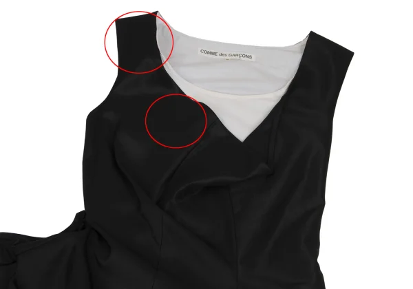 COMME des GARCONS Wool Poly Drape Asymmetry Sleeveless Dress K-148200_003