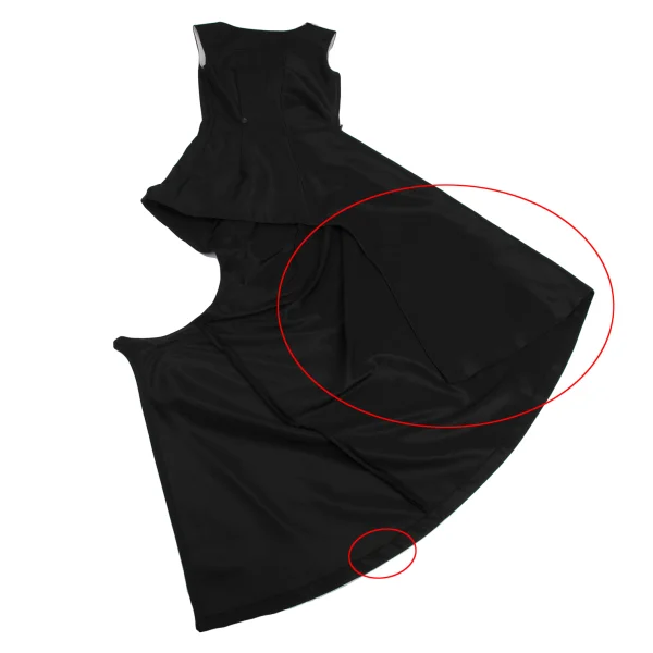 COMME des GARCONS Wool Poly Drape Asymmetry Sleeveless Dress K-148200_015