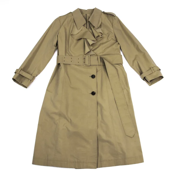 L'EQUIPE YOSHIE INABA Cotton Poly Oil Coating Frill Coat K-148201_002