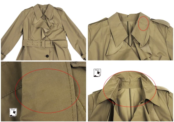 L'EQUIPE YOSHIE INABA Cotton Poly Oil Coating Frill Coat K-148201_003