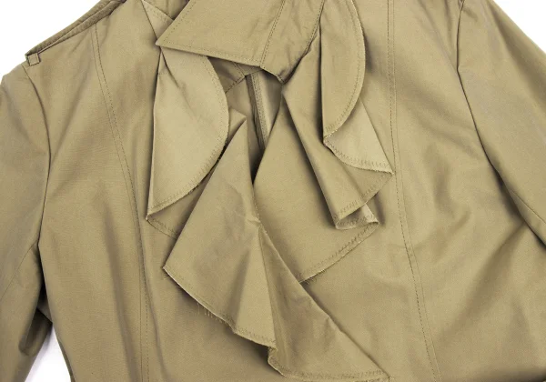 L'EQUIPE YOSHIE INABA Cotton Poly Oil Coating Frill Coat K-148201_005
