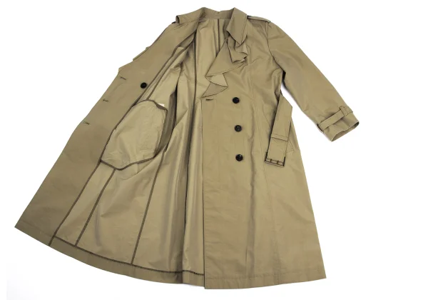 L'EQUIPE YOSHIE INABA Cotton Poly Oil Coating Frill Coat K-148201_015
