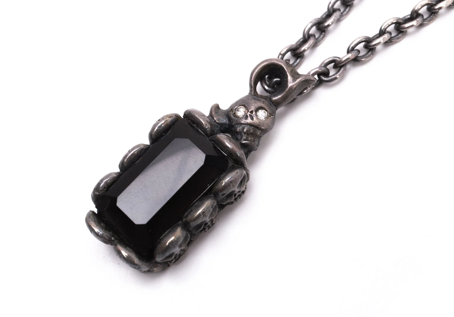 Jean Paul GAULTIER Stone Design Necklace & Ring Silver | PLAYFUL