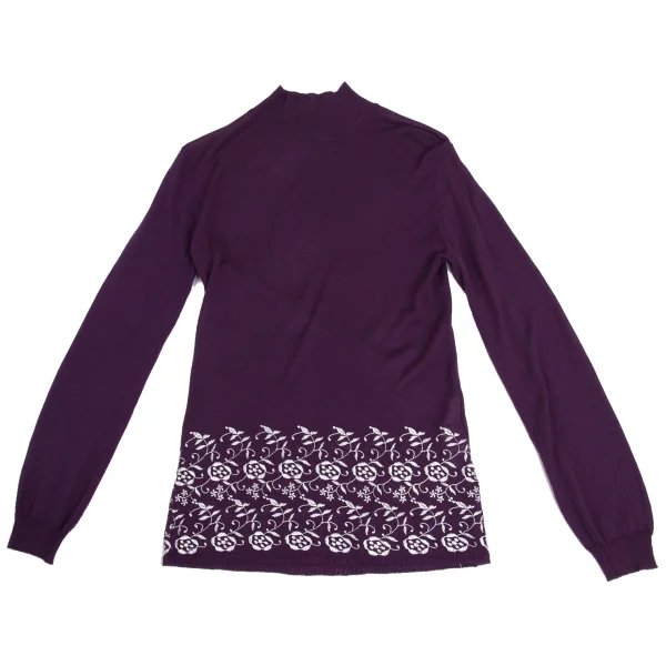 tricot COMME des GARCONS Hem Embroidery Turtle neck Knit Top K-148276_002