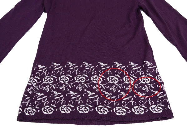 tricot COMME des GARCONS Hem Embroidery Turtle neck Knit Top K-148276_006