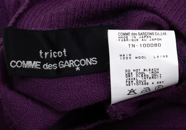 tricot COMME des GARCONS Hem Embroidery Turtle neck Knit Top K-148276_014