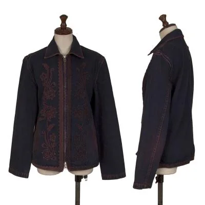 Jean Paul GAULTIER PARIS Blade Decoration Zip-up Denim Jacket